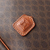 Celine Vintage Macadam PVC/Leather Handbag Freestanding Brown