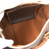 Celine Vintage Macadam PVC/Leather Mini Boston Bag Handbag Brown