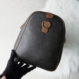 クリスチャン ディオール ヴィンテージ ハニカム柄 PVC ボストンバッグ ハンドバッグ ブラウン系 - NEWSED