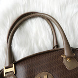 ヴァレンティノ ヴィンテージ PVC / レザー ハンドバッグ ブラウン - NEWSED