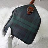 ポロ ラルフローレン チェック柄 PVC ミニボストンバッグ ハンドバッグ グリーン - NEWSED