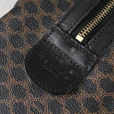 セリーヌ マカダム PVC レザー ミニボストンバッグ ハンドバッグ ブラウン ブラック - NEWSED