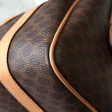 セリーヌ マカダム PVC / レザー ミニボストンバッグ ハンドバッグ ブラウン - NEWSED