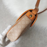 セリーヌ ヴィンテージ マカダム PVC / レザー ミニ ショルダーバッグ ベージュ / キャメル - NEWSED