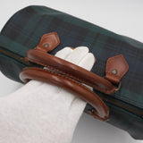 ポロ ラルフローレン チェック柄 ミニボストンバッグ PVC / レザー ダークグリーン - NEWSED