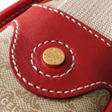 セリーヌ マカダム PVC メッセンジャーバッグ ショルダーバッグ ベージュ / レッド - NEWSED