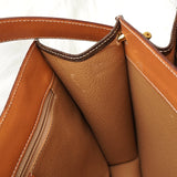 セリーヌ ヴィンテージ マカダム ゴールド ガンチーニ ワンハンドル PVC / レザー ハンドバッグ 自立型 ブラウン - NEWSED