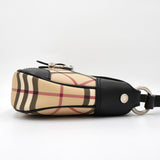 バーバリー ノバチェック PVC/レザー ワンショルダーバッグ ベージュ/ブラック - NEWSED