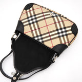 バーバリー ノバチェック PVC/レザー ワンショルダーバッグ ベージュ/ブラック - NEWSED