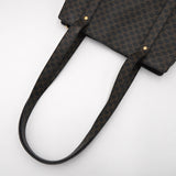 セリーヌ マカダム PVC/レザー トートバッグ ブラック/ブラウン - NEWSED