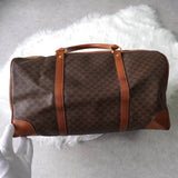 セリーヌ マカダム PVC ボストンバッグ ブラウン - NEWSED