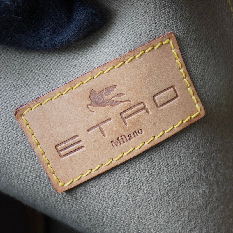 エトロ ペイズリー PVC ミニドラムバッグ ハンドバッグ ボルドー - NEWSED