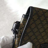 セリーヌ ヴィンテージ マカダム PVC / レザー ミニ ショルダーバッグ ブラウン / ブラック - NEWSED