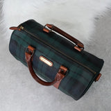 ラルフローレン チェック柄 PVC / レザー ミニボストンバッグ ハンドバッグ グリーン / ブラウン - NEWSED