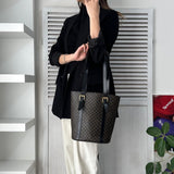 セリーヌ マカダム PVC / レザー トートバッグ 自立型 ブラック / ブラウン - NEWSED