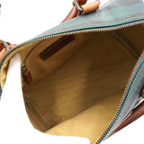 ポロ ラルフローレン チェック柄 ミニボストンバッグ PVC / レザー ダークグリーン - NEWSED