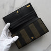 Fendi Pecan PVC/Leather Bi-fold Long Wallet Black/Brown