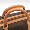 セリーヌ ヴィンテージ マカダム PVC/レザー ボストンバッグ ブラウン