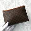 Celine Macadam PVC/皮革手拿包 棕色