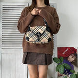 バーバリー ノバチェック PVC/レザー ワンショルダーバッグ ベージュ/ブラック - NEWSED