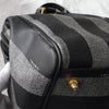 Fendi Vintage Pecan PVC/Leather Handbag Mini Boston Bag Black/Grey