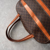Celine Vintage Macadam PVC/Leather Handbag Freestanding Brown
