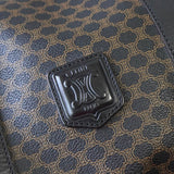 セリーヌ マカダム PVC / レザー ボストンバッグ ブラック - NEWSED