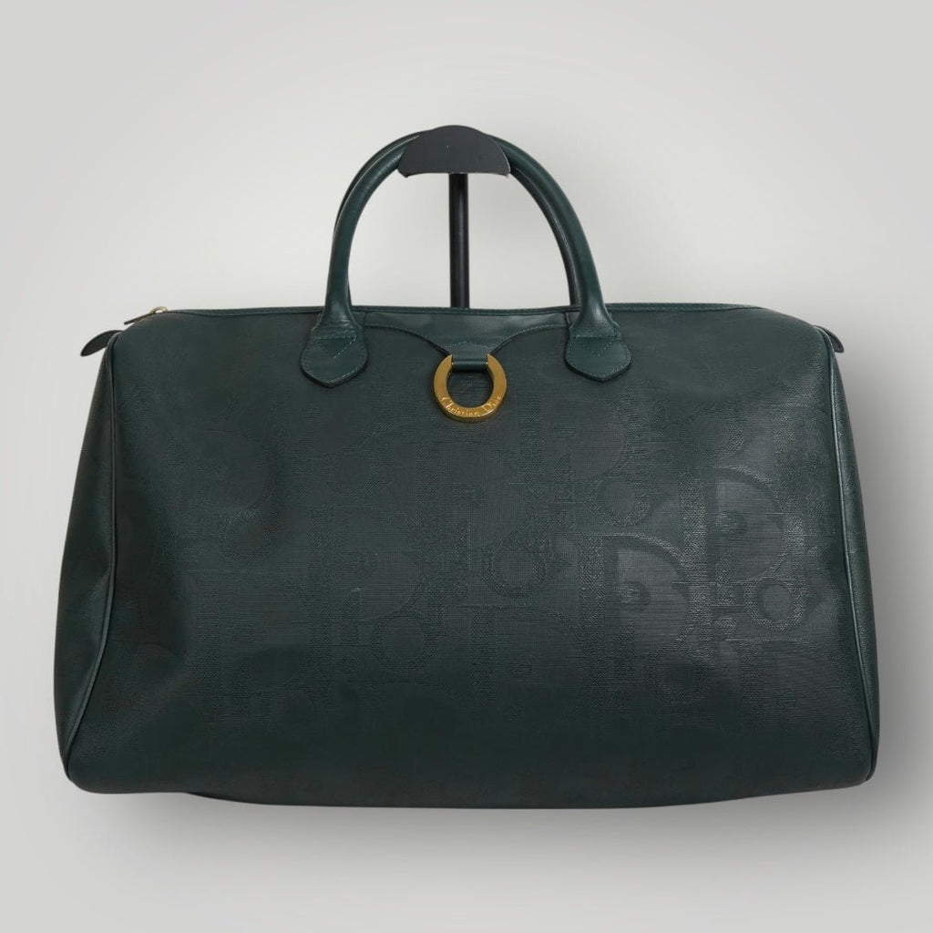 クリスチャン ディオール トロッター PVC / レザー ボストンバッグ グリーン