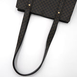 セリーヌ マカダム PVC/レザー トートバッグ ブラック/ブラウン - NEWSED