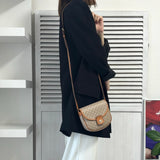 セリーヌ ヴィンテージ マカダム PVC / レザー ミニ ショルダーバッグ ベージュ / キャメル - NEWSED