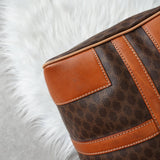 セリーヌ ヴィンテージ マカダム PVC ボストンバッグ トラベルバッグ ブラウン - NEWSED