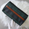 Polo Ralph Lauren Check PVC/Leather Mini Boston Bag in Green/Brown