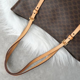 セリーヌ マカダム PVC / レザー トートバッグ ブラウン - NEWSED