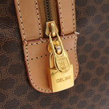 セリーヌ ヴィンテージ マカダム PVC/レザー ボストンバッグ ブラウン - NEWSED