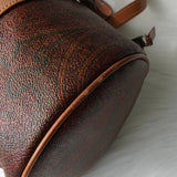 エトロ ペイズリー PVC ミニドラムバッグ ハンドバッグ ボルドー - NEWSED