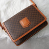 Celine Macadam PVC/Leather Shoulder Bag, Brown