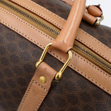 セリーヌ ヴィンテージ マカダム PVC/レザー ボストンバッグ ブラウン - NEWSED