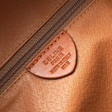 セリーヌ ヴィンテージ マカダム サークル金具 PVC/レザー ショルダーバッグ 自立型 ブラウン - NEWSED