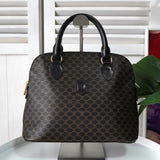 セリーヌ マカダム PVC / レザー ハンドバッグ ブラック - NEWSED