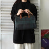 Polo Ralph Lauren Check PVC/Leather Mini Boston Bag in Green/Brown