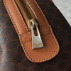 Celine Vintage Macadam PVC/Leather Mini Boston Bag Handbag Brown