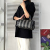 Fendi Vintage Pecan PVC/Leather Handbag Mini Boston Bag Black/Grey