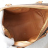 Celine Vintage Macadam PVC/Leather Mini Boston Bag Handbag Brown