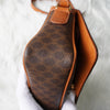 Celine Macadam PVC/Leather Shoulder Bag, Brown