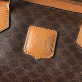 セリーヌ マカダム PVC レザー ミニボストンバッグ ハンドバッグ ブラウン - NEWSED