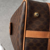 Celine Vintage Macadam PVC/Leather Mini Boston Bag Handbag Brown