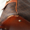 Celine Vintage Macadam PVC/Leather Handbag Freestanding Brown