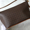 Celine Macadam PVC/皮革单肩包迷你包棕色