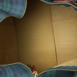 ラルフローレン チェック柄 PVC レザー ボストンバッグ グリーン - NEWSED