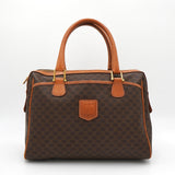 セリーヌ ヴィンテージ マカダム PVC/レザー ミニボストンバッグ ブラウン - NEWSED